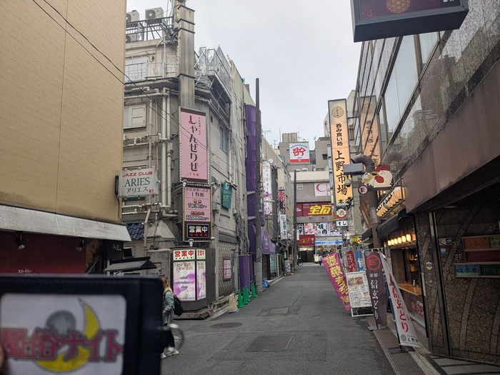 東京上野の繁華街