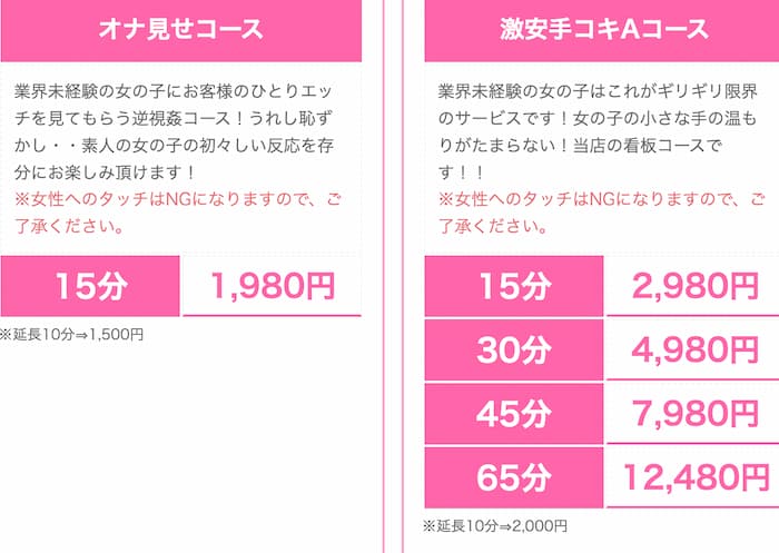 五反田みるみるの料金