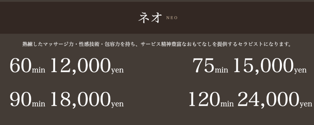 京都 性感エステ フュージョンスパの料金